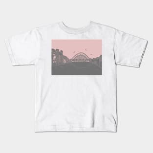 Bridges of NewcastleGateshead Quayside Kids T-Shirt